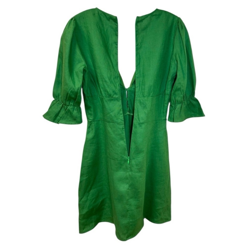 Reformation Simi Linen Mini Dress Size 12 - Picture 6 of 11